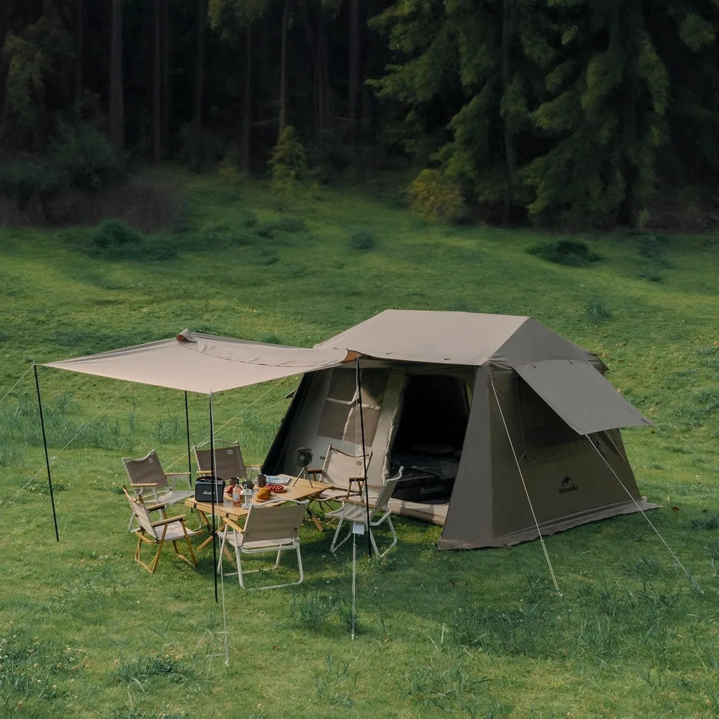 Naturehike Quick Open Tent Village 6.0 Anti-UV Shade Waterproof 4-8 Person Camping Tent Large Cabin Instant Tents for Car Picnic