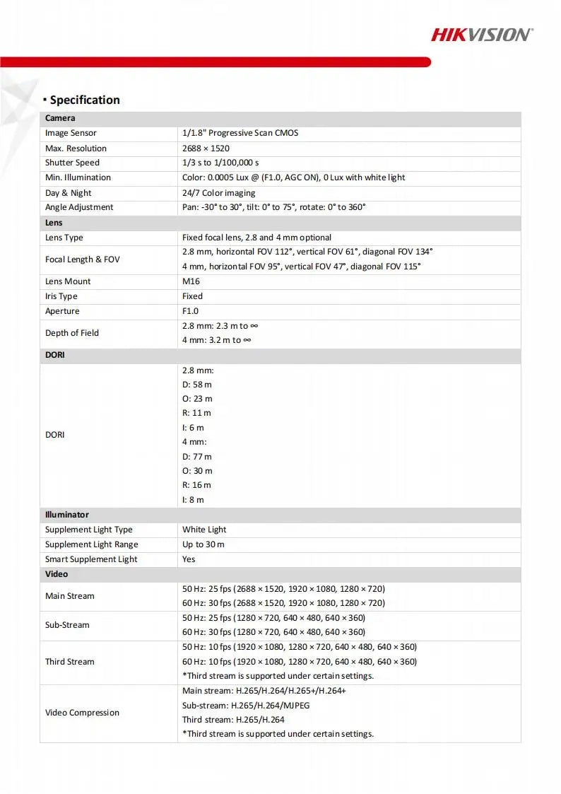 Hikvision DS-2CD2547G2-LS 4MP ColorVu Mini Dome Network Camera 24/7 Colorful Imagin IP67 IK08