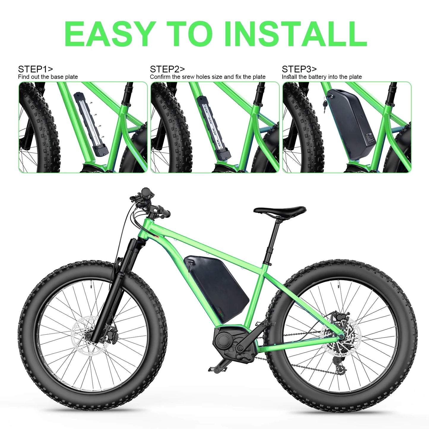 21700 EBike Battery Downtube 48V 52V 24Ah 72V 60V 36V Polly 18650 Bateria Pack for Electric Bike250W 500W 750W 1000W 1500W 2000W