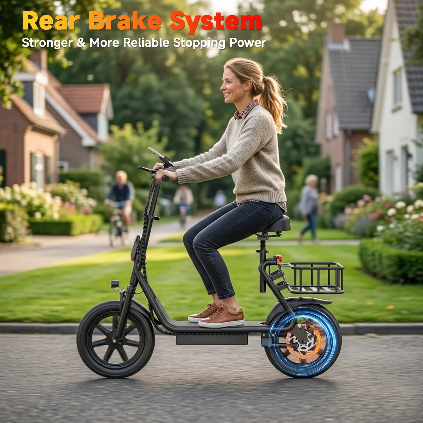 Electric Scooter for Adults, 14" Tires, 22Mph Max Speed, 500W Motor, 28 Miles Max Range, Folding E-Scooter with Dual Suspension