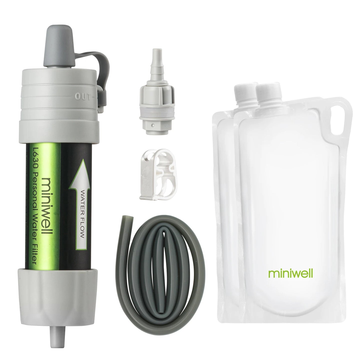 Miniwell L630 Personal Camping Purification Water Filter Straw for Survival or Emergency Supplies