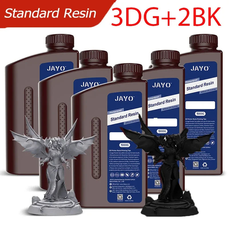 JAYO 3D resin 5KG ABS-Like/Water washable/14k Standard for 395-405nm UV liquid Curing resin for LCD/DLP 3D printer Material