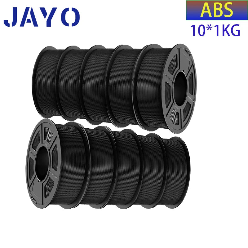 JAYO 10Rolls pla plus/petg /pla/pla+2.0/skdc Multicolor 3d Filament Printe 1.75mm FDM 100%No bubbel for 3D Printer Materials