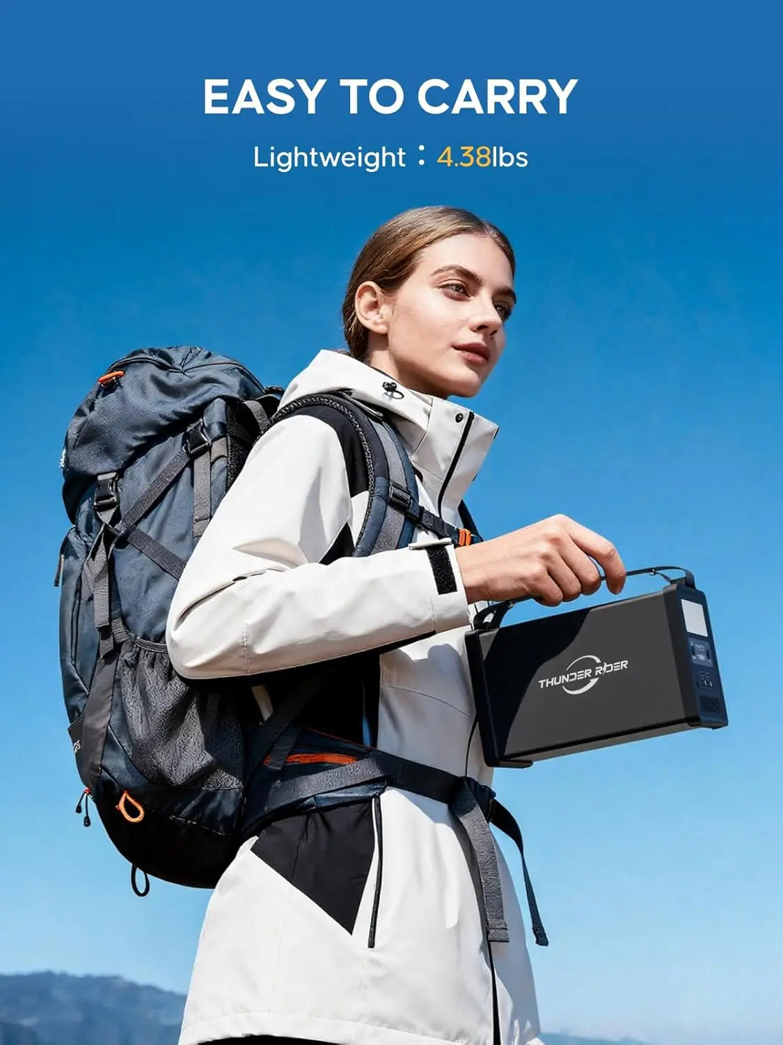 300W Portable Power Station, 299Wh Backup Battery with AC Outlet for Camping, RV, Emergency Use