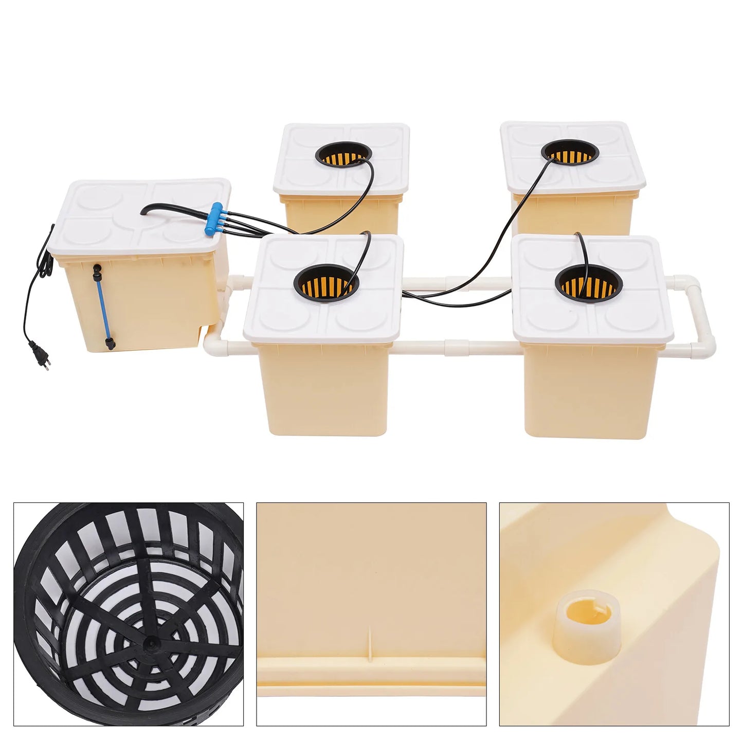 Hydroponics Deep Water Culture DWC Hydroponic System Buckets Drip Growing System