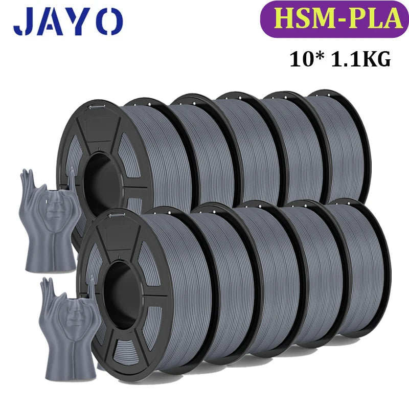 JAYO 10Rolls pla plus/petg /pla/pla+2.0/skdc Multicolor 3d Filament Printe 1.75mm FDM 100%No bubbel for 3D Printer Materials