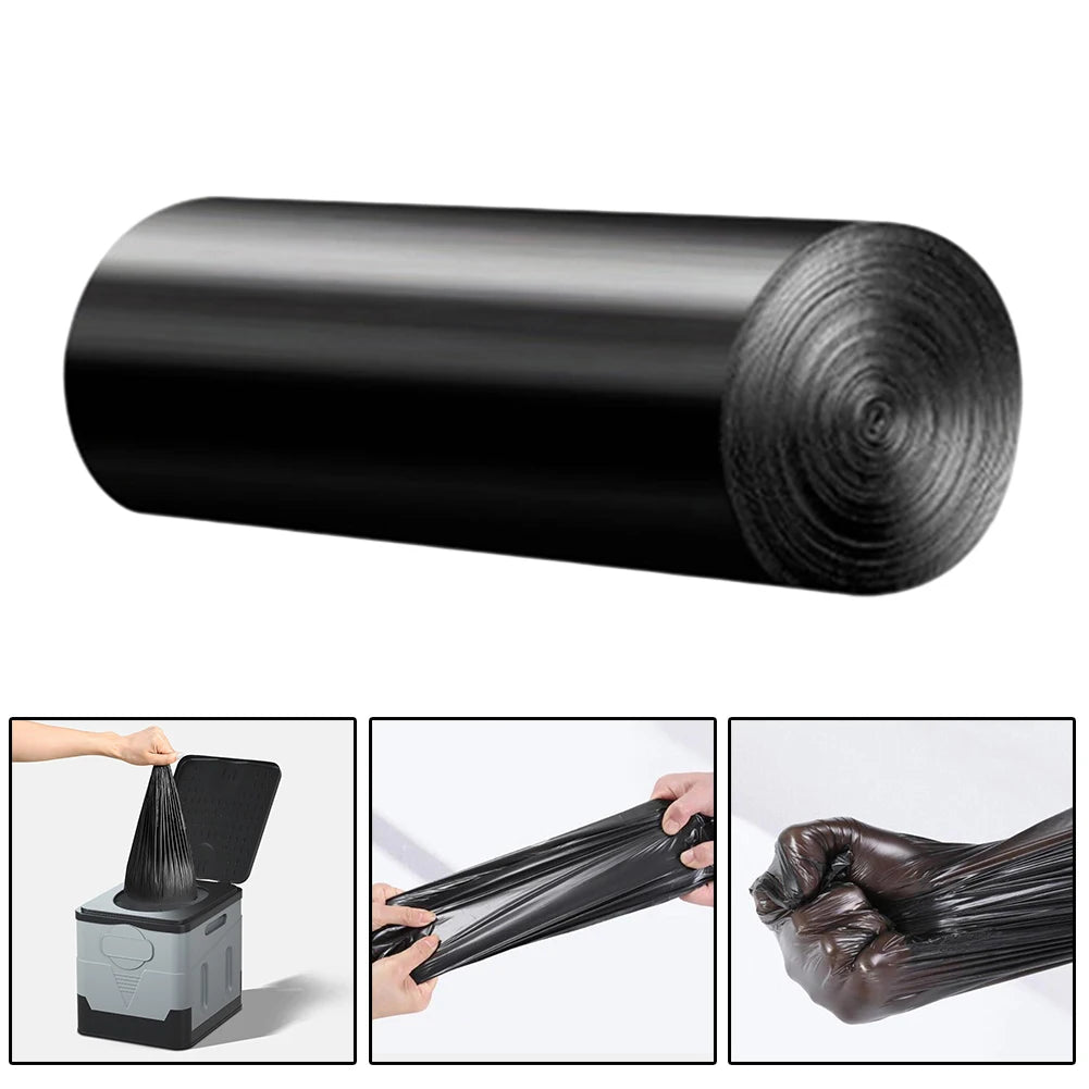 1 Roll 12pcs Camping Toilet Garbage Bag Disposable Biodegradable Garbage Bags Environmentally Friendly Camping Travel Supplies