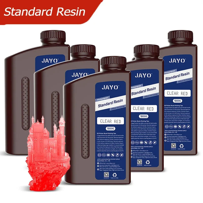 JAYO 3D resin 5KG ABS-Like/Water washable/14k Standard for 395-405nm UV liquid Curing resin for LCD/DLP 3D printer Material
