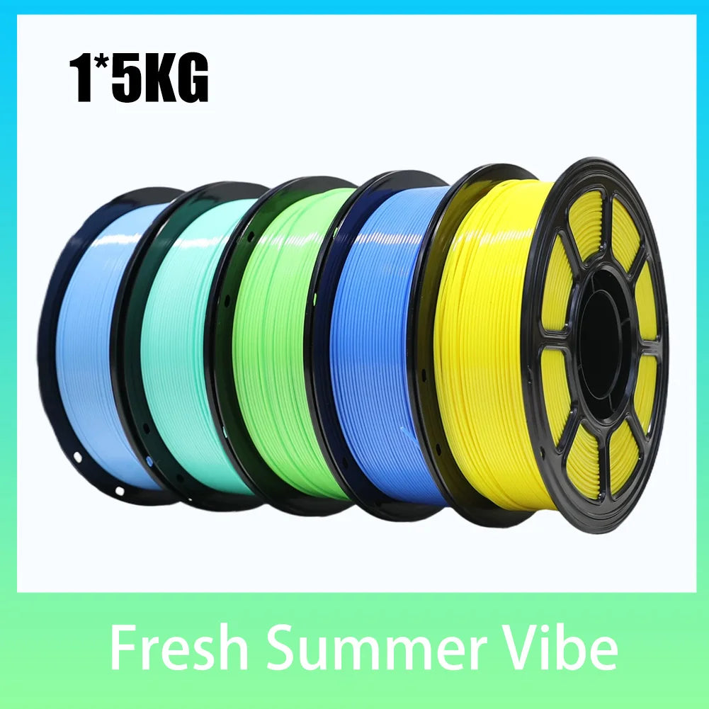 Spoolite 5KG PETG 3D Printer Filament 1.75MM Multi-color High Toughness Eco-Friendly Universal For All FDM 3D Printers Fast Ship