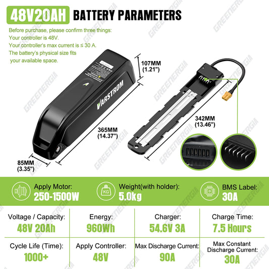 Original Ebike Battery 52V 48V 36V Hailong 18650 21700 Cell Lithium Battery Pack For BAFANG Tongsheng Motor Electric Bike Kit