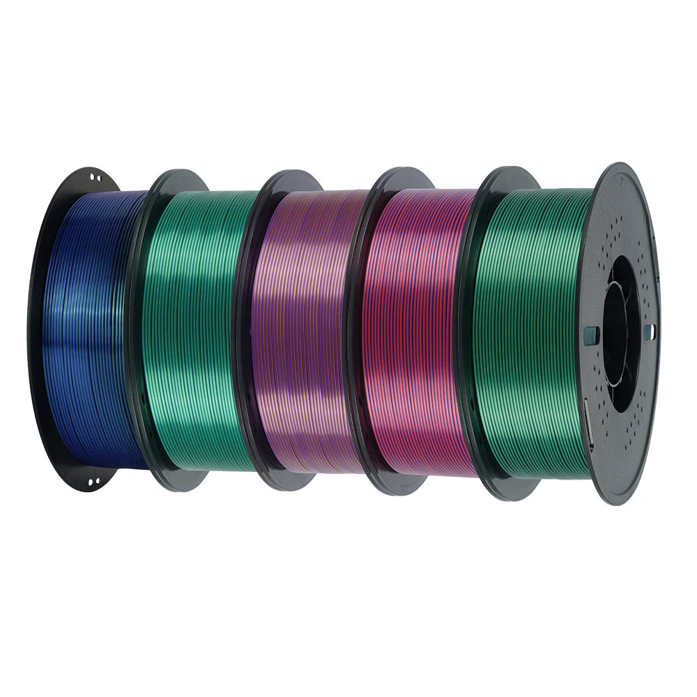 KINGROON Silk Tri-color PLA Filament 3D Printer 1.75mm 1KG/roll  Silk PLA Filament Plastic Material 3D Printing Special Color