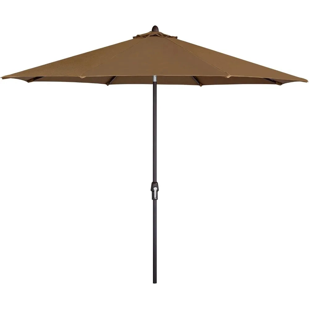 10ft Auto Tilt Patio Umbrellas with 360°swivel, Outdoor Table Umbrellas with 1500H Fade Resistant Canopy,8 Sturdy Rids