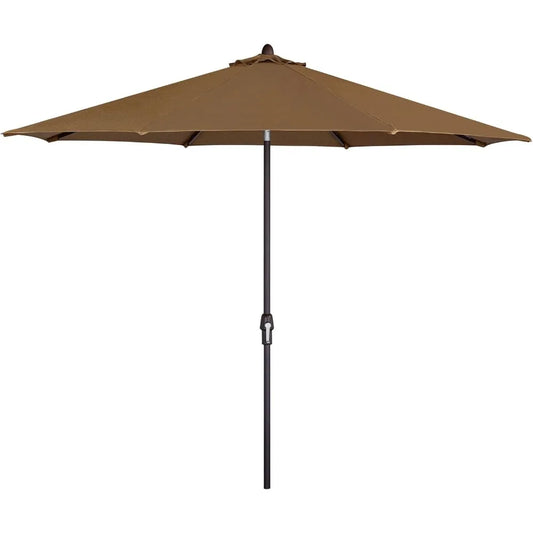 10ft Auto Tilt Patio Umbrellas with 360°swivel, Outdoor Table Umbrellas with 1500H Fade Resistant Canopy,8 Sturdy Rids