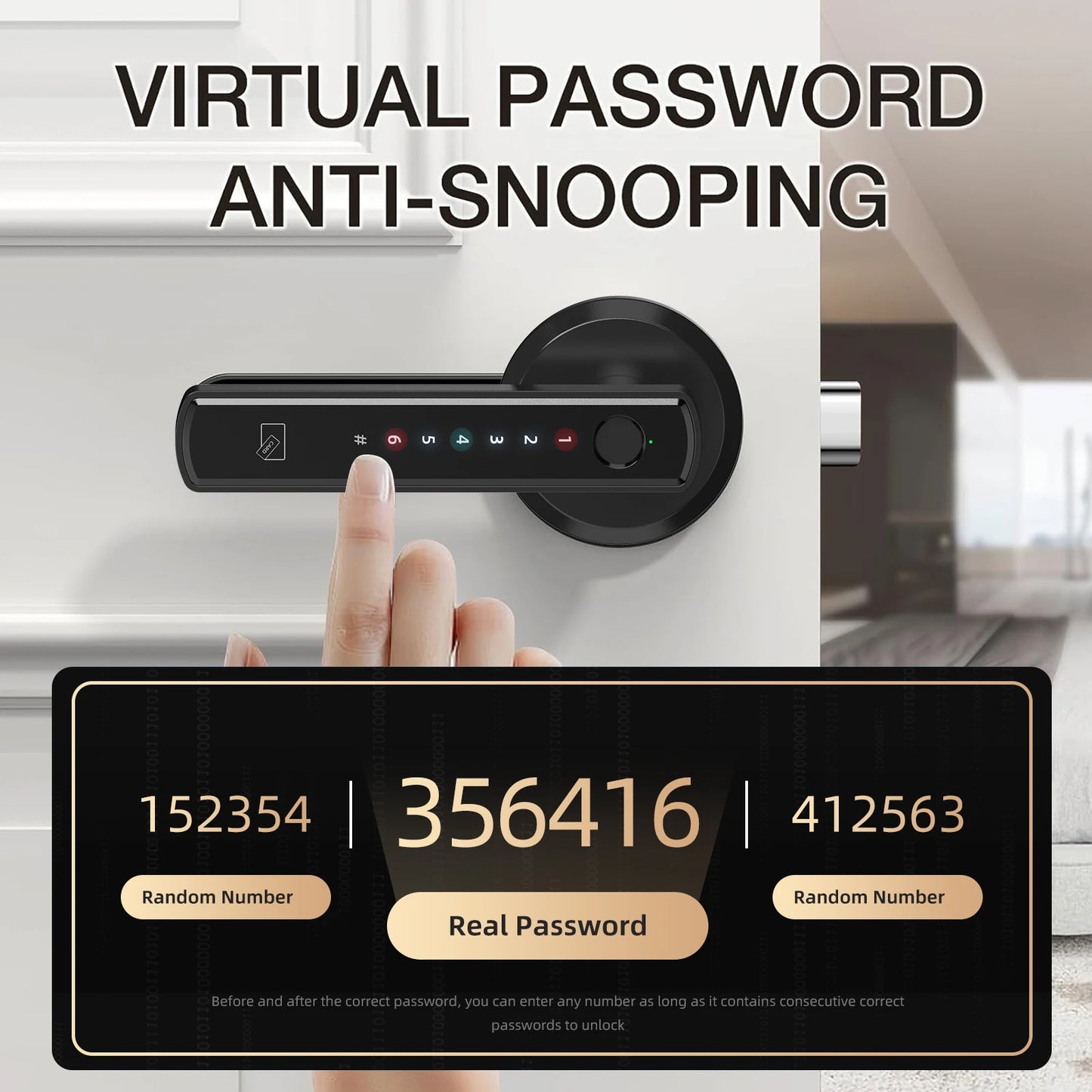 Viladepot Smart Lock Fingerprint Door Lock App Control Passcode Unlock Electronic Touchscreen Keypad