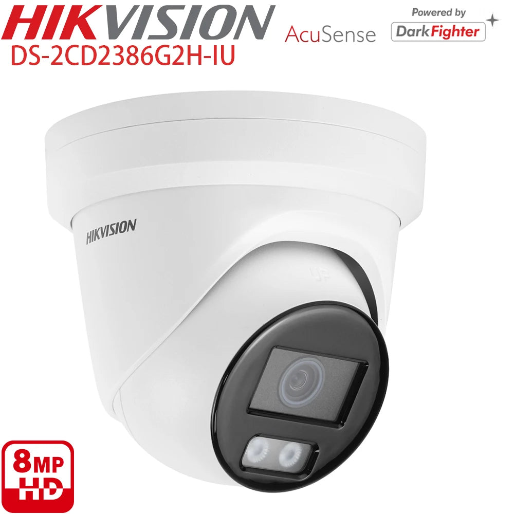 Hikvision 8MP AcuSense Powered-by-Darkfighter Turret Network Camera DS-2CD2386G2H-IU 1/1.8"  CMOS