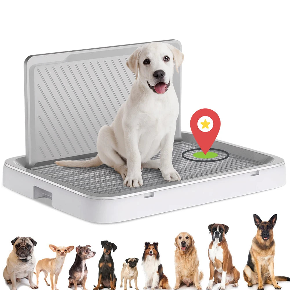 Dog Potty Tray with Pee Wall Pan Trainer Anti-Splash Pet Indoor Dog Training Toilet Pet Dog Toilet for Small and Medium Dogs