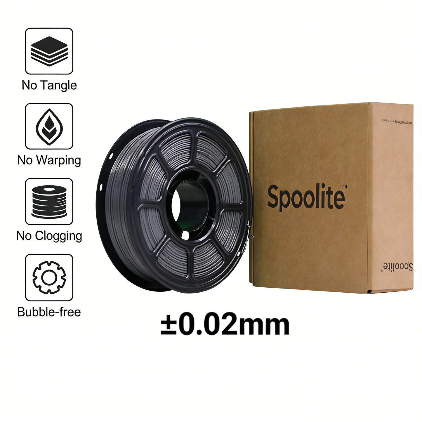 Spoolite 5KG PETG 3D Printer Filament 1.75MM Multi-color High Toughness Eco-Friendly Universal For All FDM 3D Printers Fast Ship