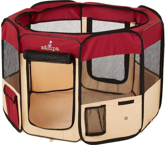Large 61"x30" Pop Up Pet Playpen for Dogs & Cats, Foldable Indoor Outdoor Travel Carrier with Case