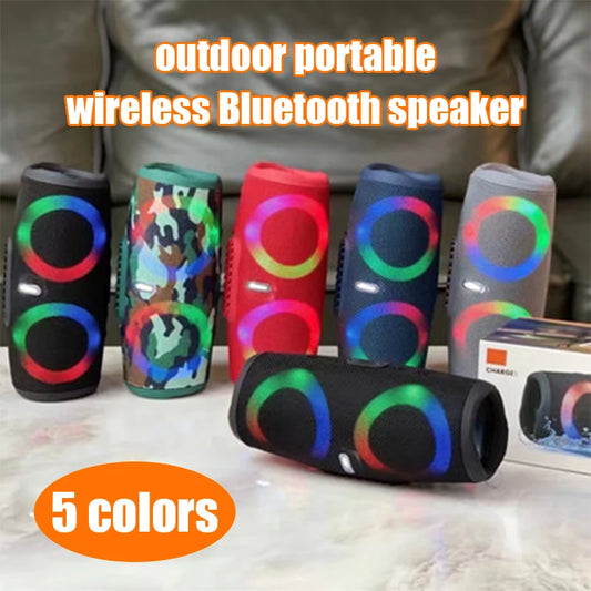 Multifunctional outdoor portable Bluetooth speaker with breathing light, Bluetooth connection, card slot, and hands-free calling
