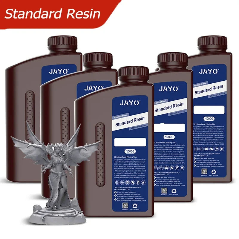 JAYO 3D resin 5KG ABS-Like/Water washable/14k Standard for 395-405nm UV liquid Curing resin for LCD/DLP 3D printer Material