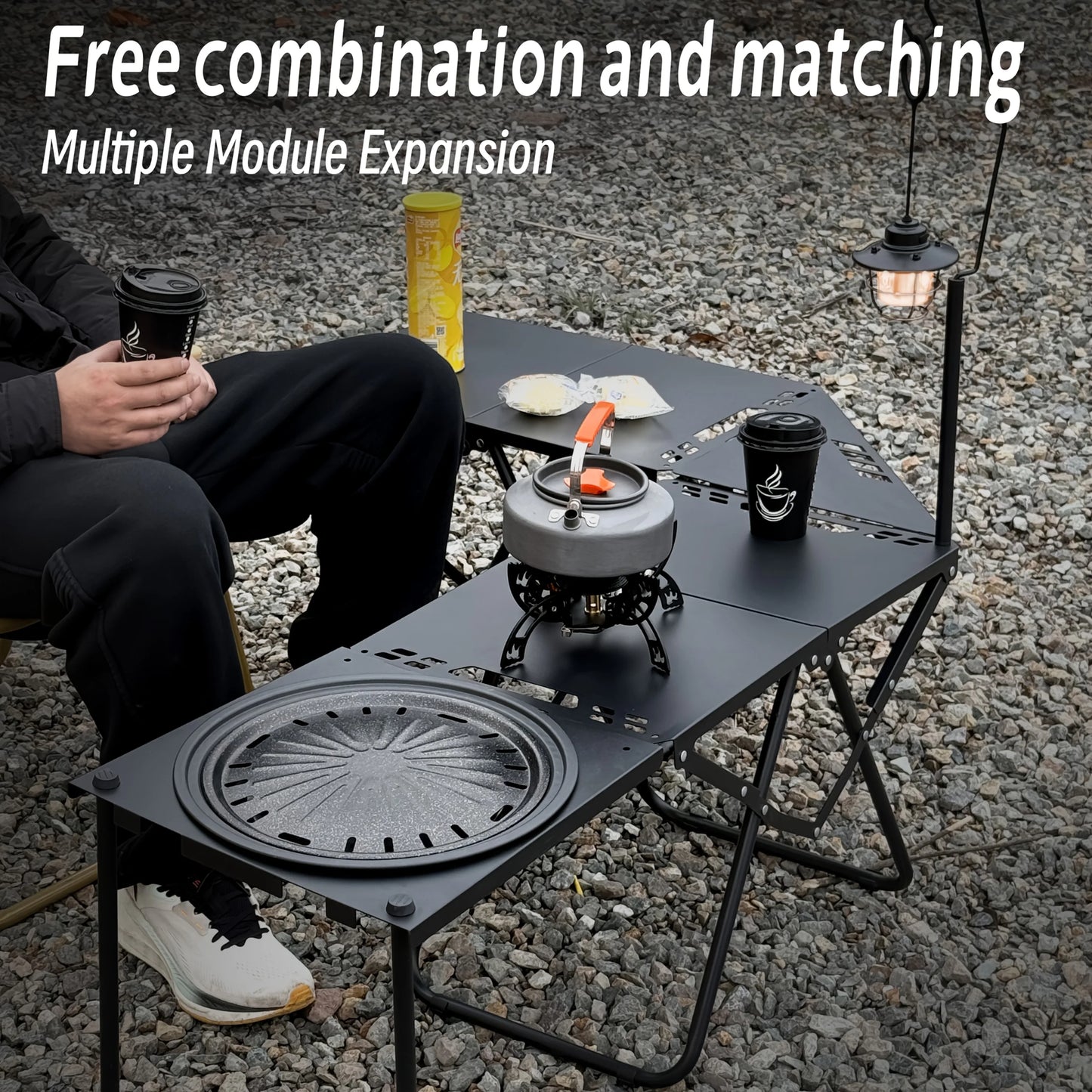 Portable Folding Camping Table - Camping Table Foldable, 300lb Weight Capacity & Compact Design for Outdoor Camping, Lightweight