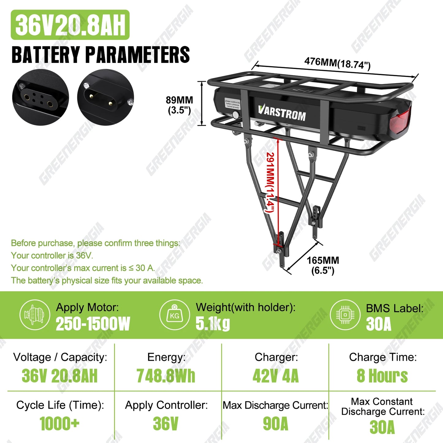 Original Ebike Battery 52V 48V 36V Hailong 18650 21700 Cell Lithium Battery Pack For BAFANG Tongsheng Motor Electric Bike Kit
