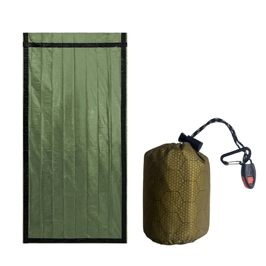 Portable Sleeping Pad Quilt PE Aluminum Film Warm Windproof Survival Blanket Waterproof Camping Outdoor Equipment