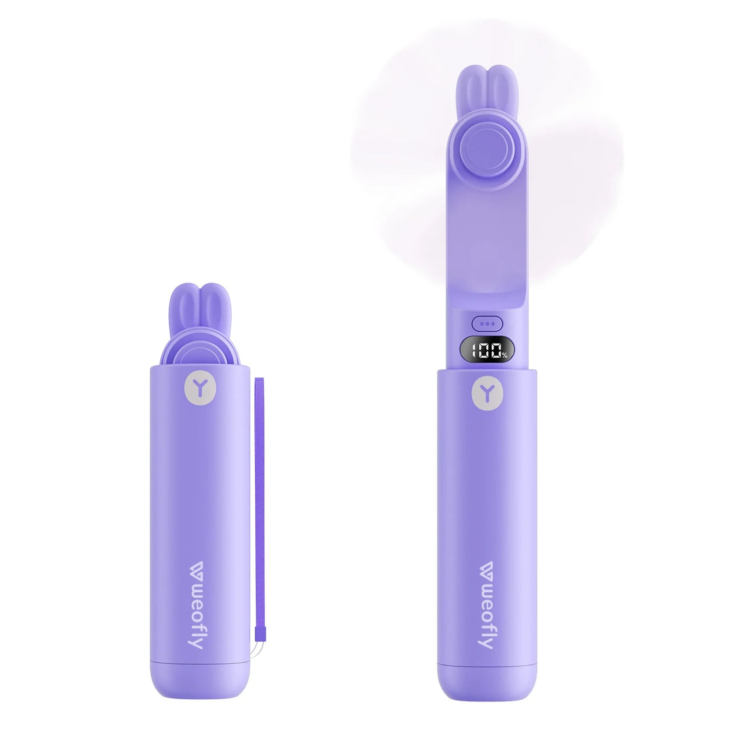 Weofly Mini Foldable Hand Fan, Ultra-Portable & Powerful cooler,2000mAh Rechargeable Cooling,Lightweight for Travel Outdoor Fan