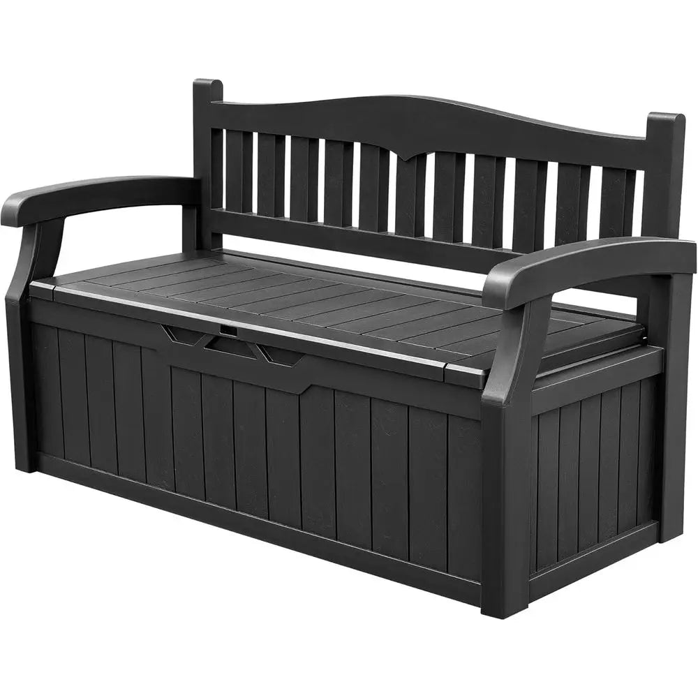 Devoko 80 Gallon Storage Bench Deck Box Lockable or Patio urniture, Garden Decor and Outdoor Seating or Cushions, Garden Tools a