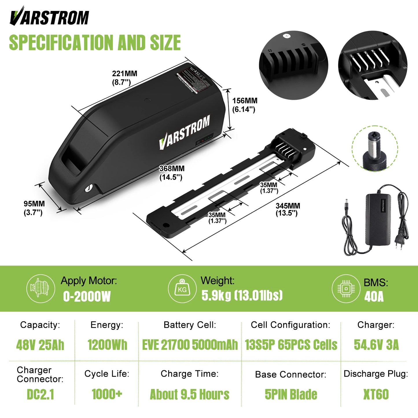 Original Electric Cycle Battery Pack 48V 36V 52V Hailong 21700 18650 Cells 13Ah 17.5 20Ah eBike Lithium Battery for bafang tsdz8