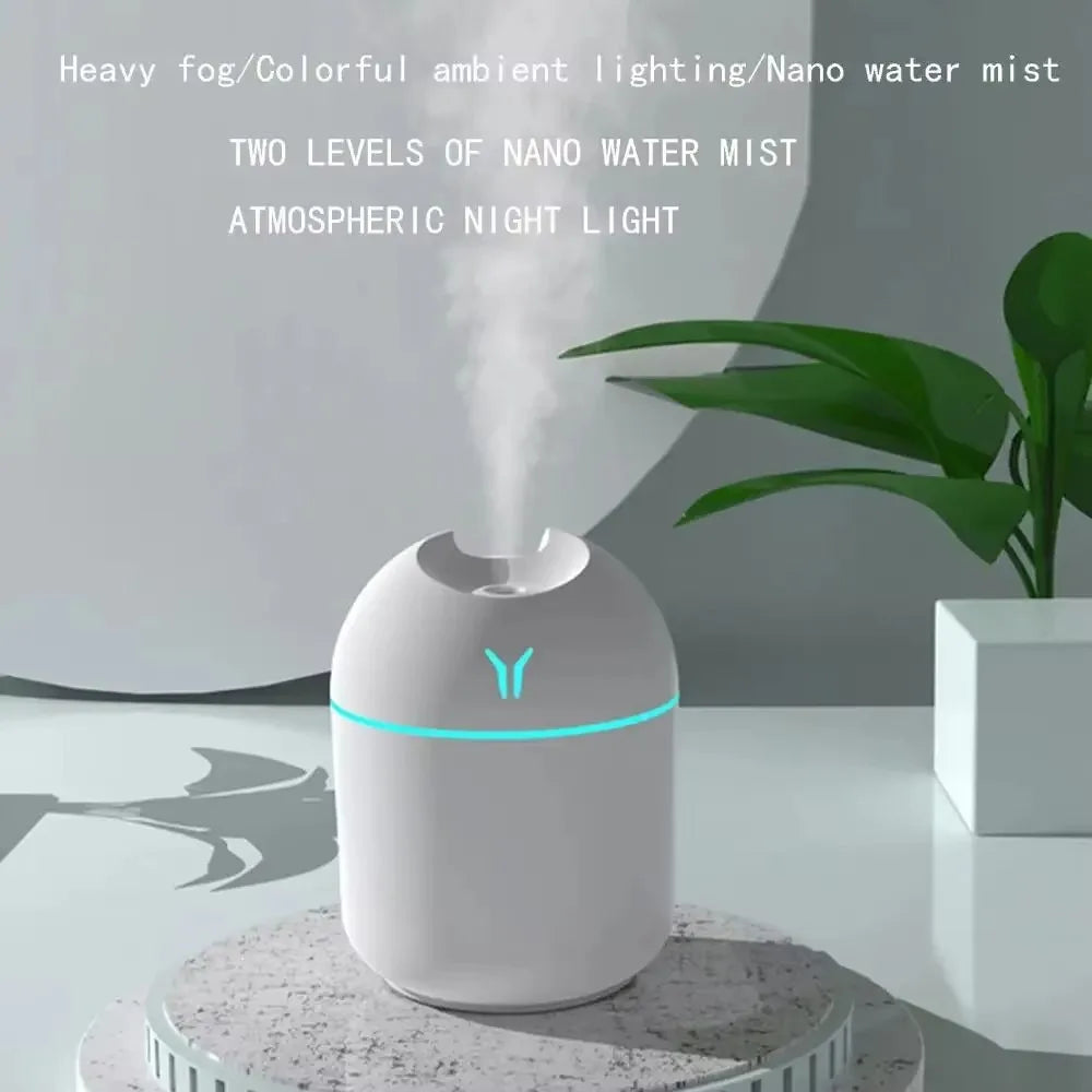 Portable USB Mini Humidifier & Essential Oil Diffuser - 2-in-1 Ultrasonic Air Vaporizer for Bedroom, Desk, Office, and Car Use