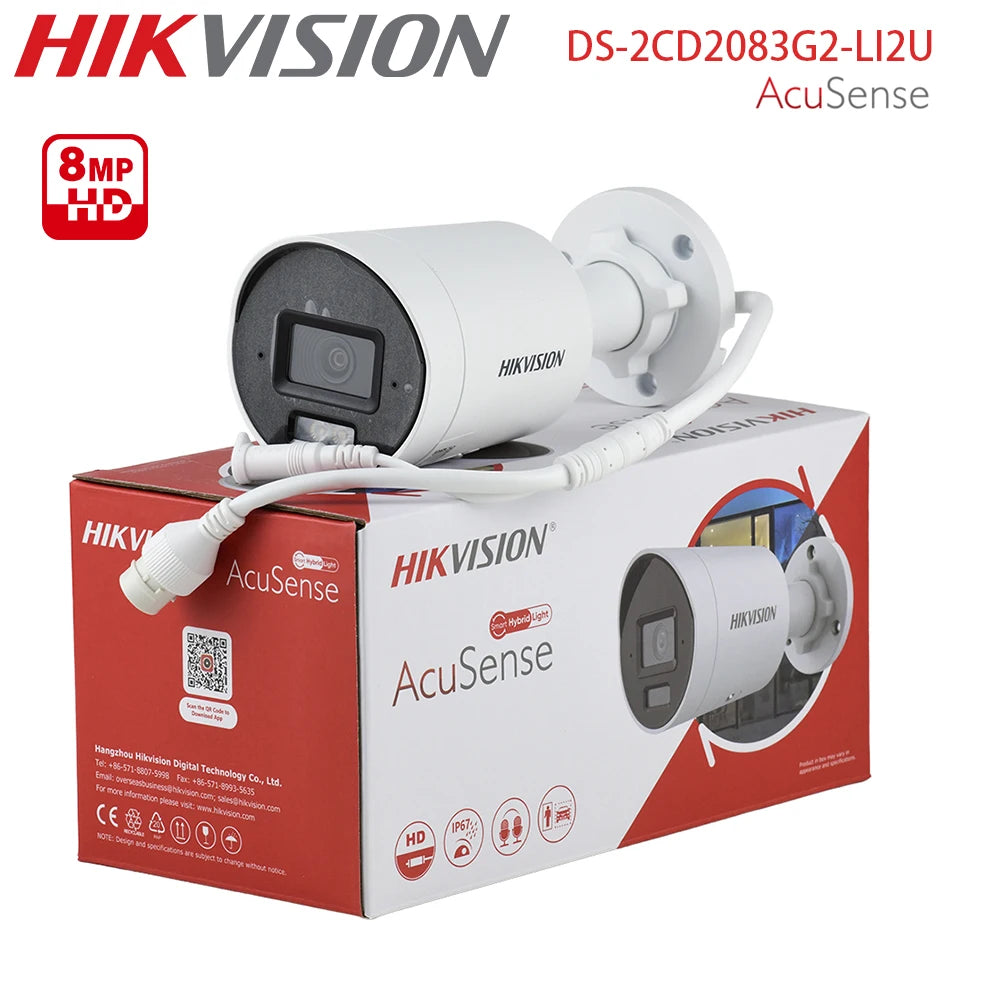 Hikvision 8MP Acusense Smart Hybrid Light Bullet Network Camera DS-2CD2083G2-LI2U