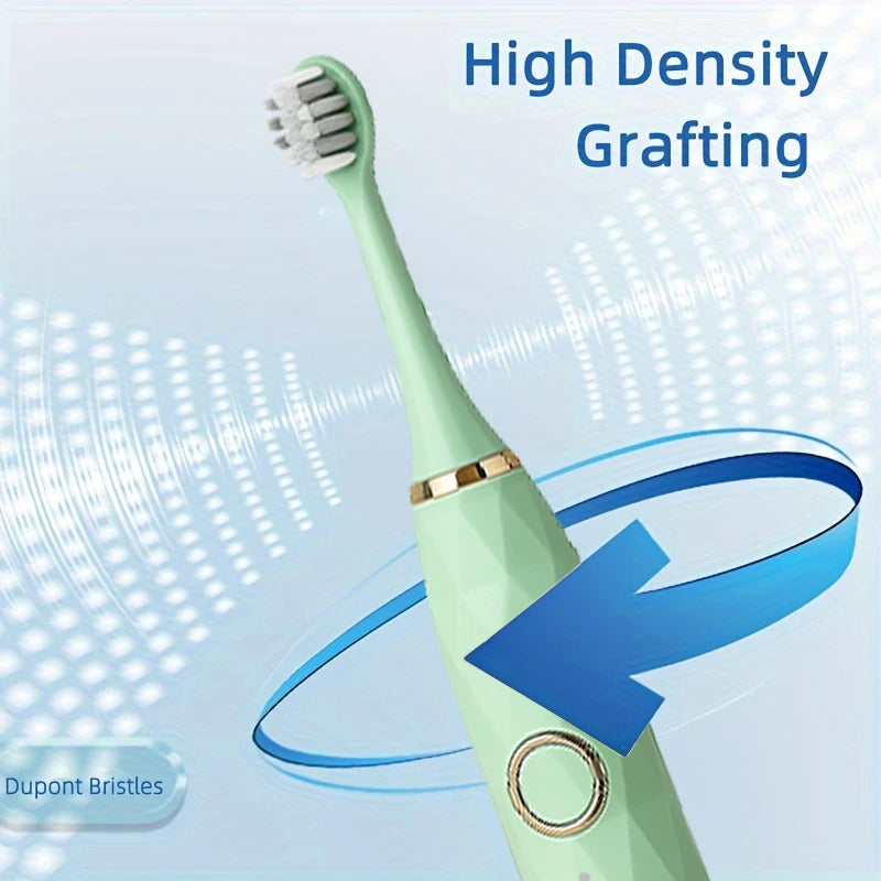 Electric Toothbrush Rotary Cleaning Teeth Brush Waterproof Electronic Tooth Brush With Timer USB Rechargeable Toothbrush 10 head