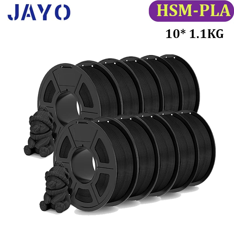 JAYO 10Rolls pla plus/petg /pla/pla+2.0/skdc Multicolor 3d Filament Printe 1.75mm FDM 100%No bubbel for 3D Printer Materials