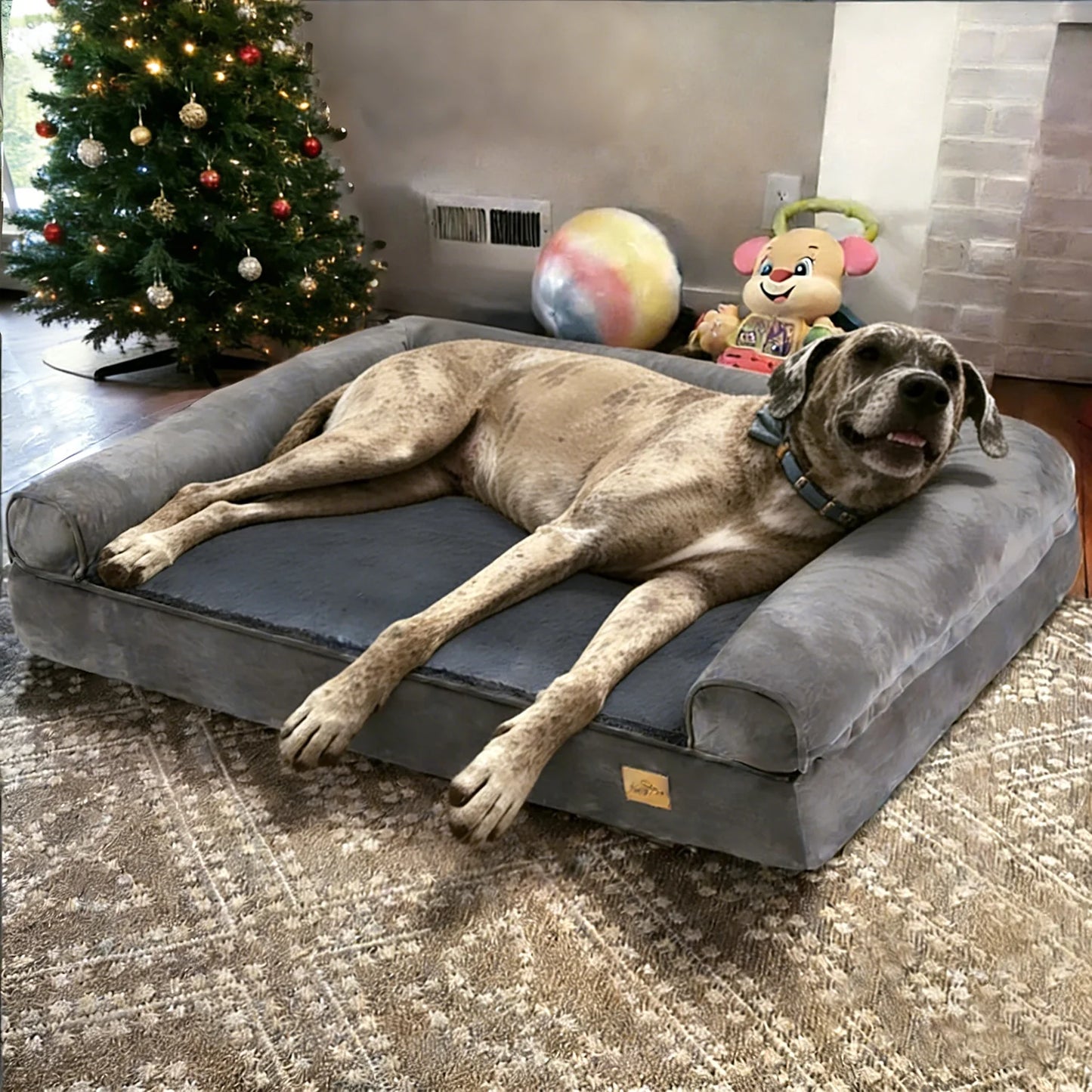 XXXL Large Calming Dog Bed Orthopedic Memory Foam Sofa Couch Waterproof Removable Cover Plush Mat for Small Medium Large Dogs