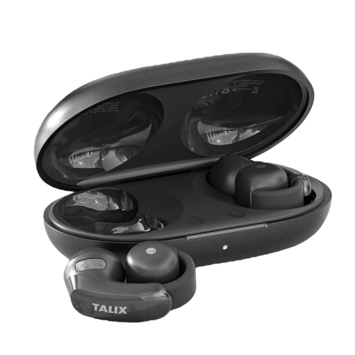 TALIX AuraHalo G1 Clip-On Earbuds 5.3 Bluetooth Wireless Open-Ear Earbuds Noise Cancelling Ultra-Light 4 Mics Immersive Sound