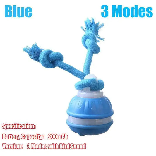 Smart Dog Toys Interactive Teasing Ball With Motion Activated Automatic Moving Squeaky Dog Toy Balls Puppy Chew Toys Knot Rope