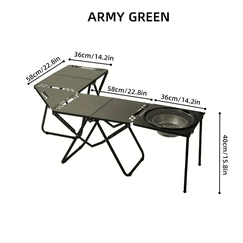 Portable Folding Camping Table - Camping Table Foldable, 300lb Weight Capacity & Compact Design for Outdoor Camping, Lightweight