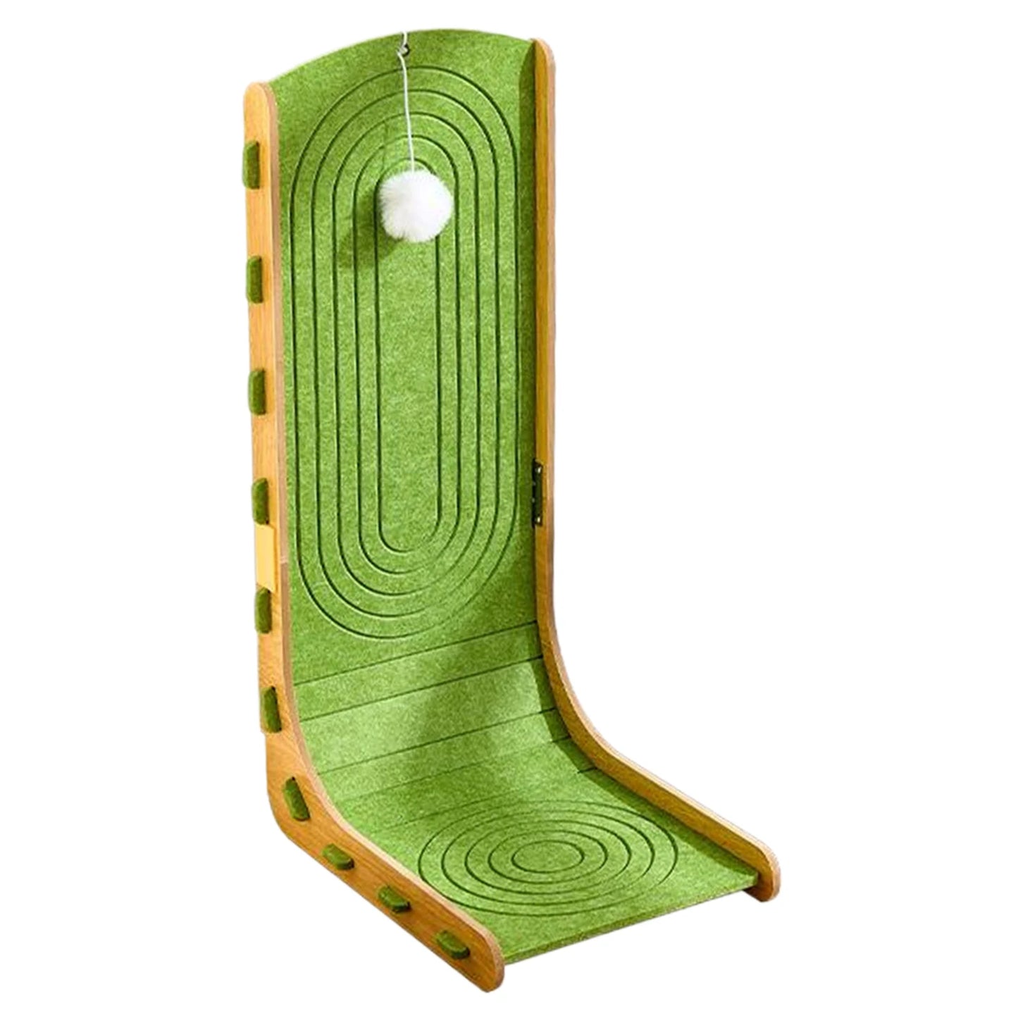 Cats Scratching Board with Ball L Shape Cat Scratcher Wall Mountable Furniture Protector for Pet Toy