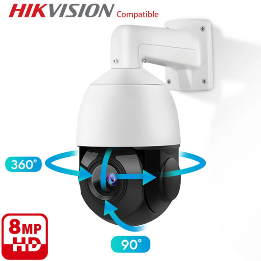 Hikvision Compatible 8MP PTZ Camera 4K 40x 25x 18x Zoom Auto-tracking