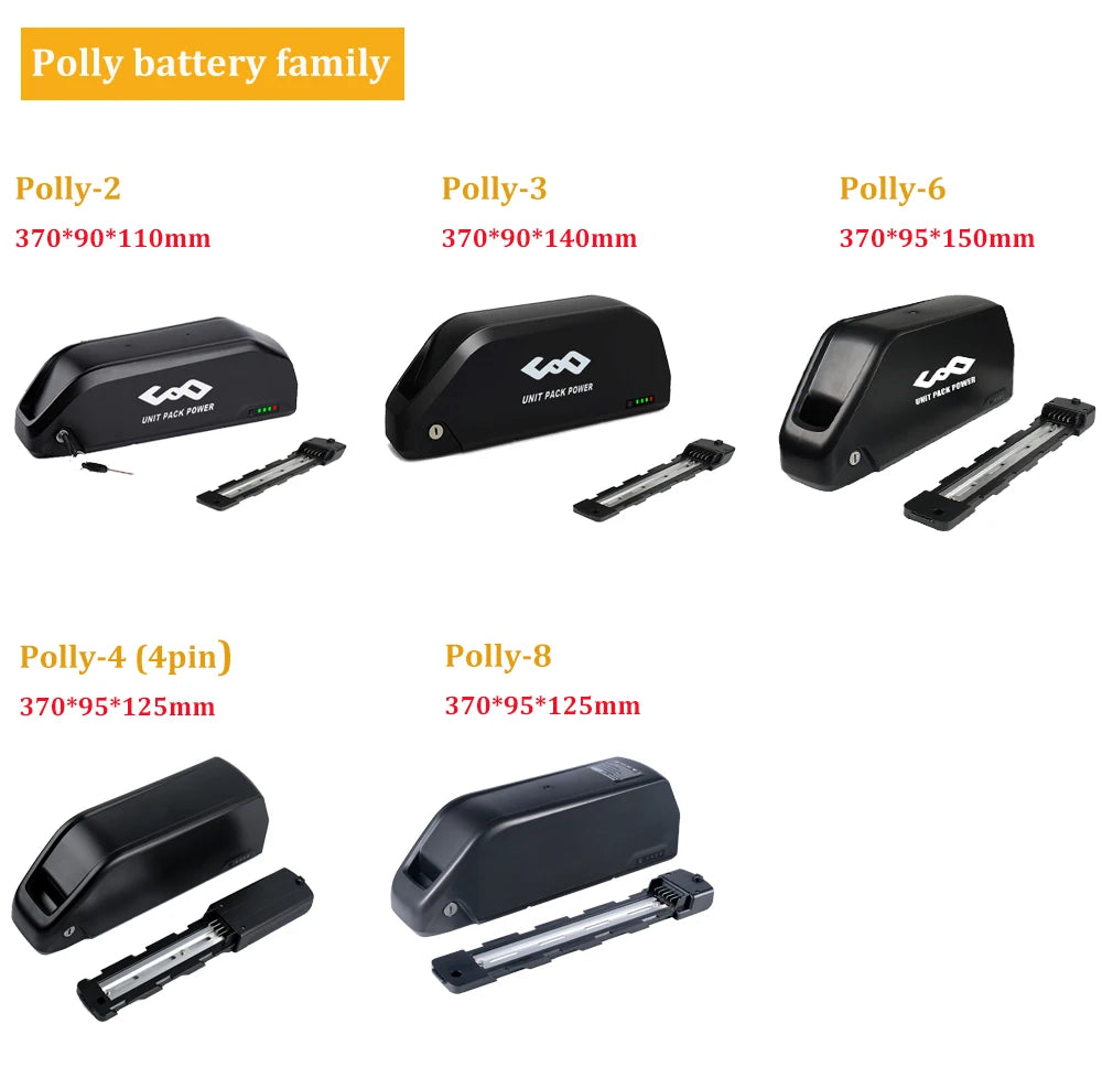 21700 Ebike Battery Hailong Polly 36V 48V 20Ah 30Ah 25Ah 18650 Cell Electric Bike Batteria 14.4ah for500W 750W 1000W 1500W Motor