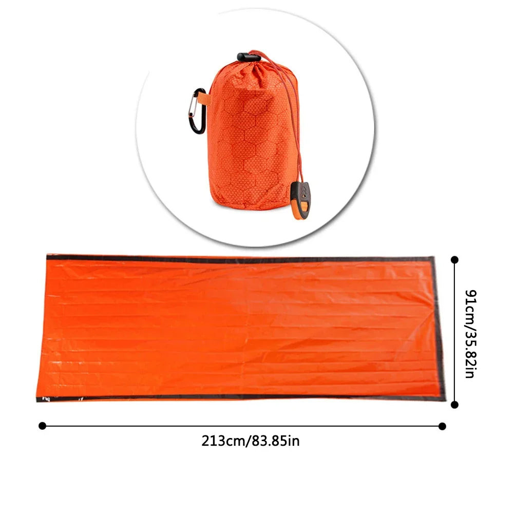 Portable Sleeping Pad Quilt PE Aluminum Film Warm Windproof Survival Blanket Waterproof Camping Outdoor Equipment