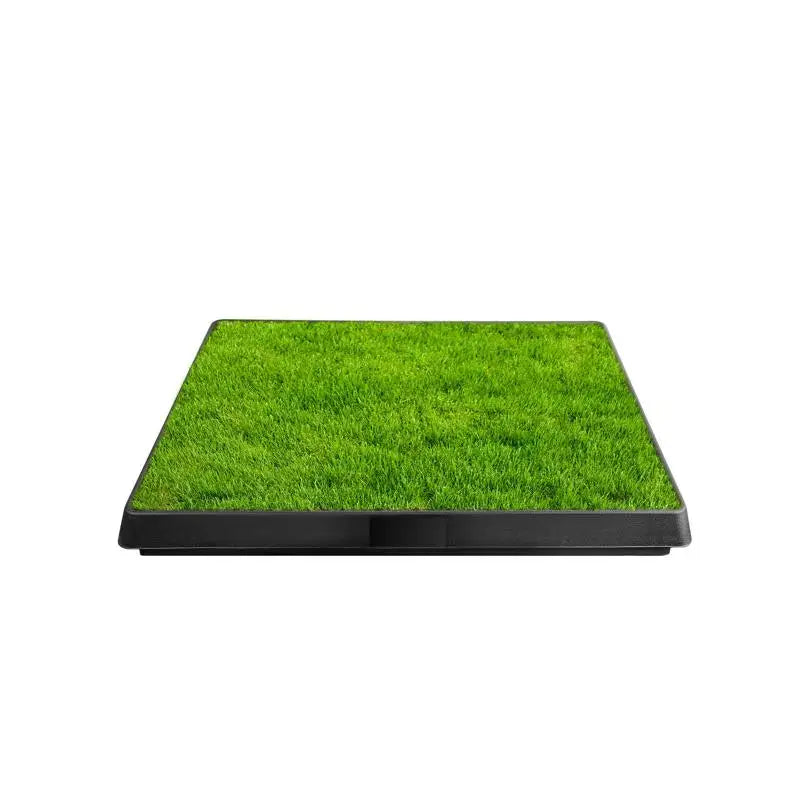 Indoor Puppy Training Pad & Potty Grass Mat with Removable Waste Tray, Easy Clean, Artificial Turf, 25"x20