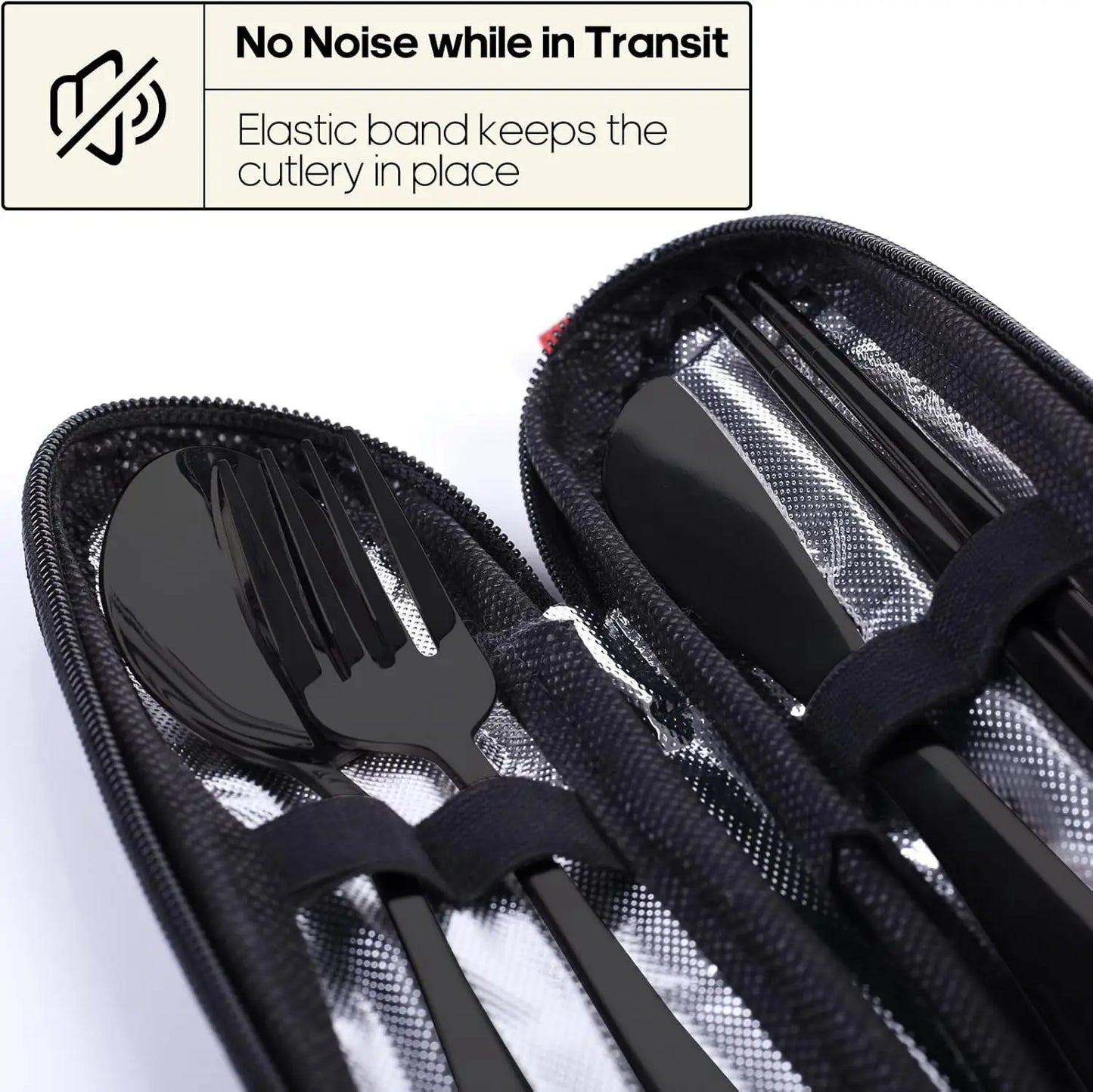 Portable Silverware Set for Work, Stainless Steel Reusable Travel Cutlery Set, Fork and Spoon Set for Camping, Picnic, Gadgets