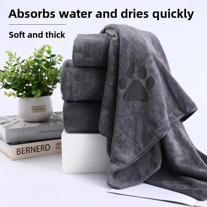 1Pc Pet Towel Soft, Thickened and Quick-drying Small Large Dog Cat Bath Towel Absorbs Water and Does Not Shed Hair