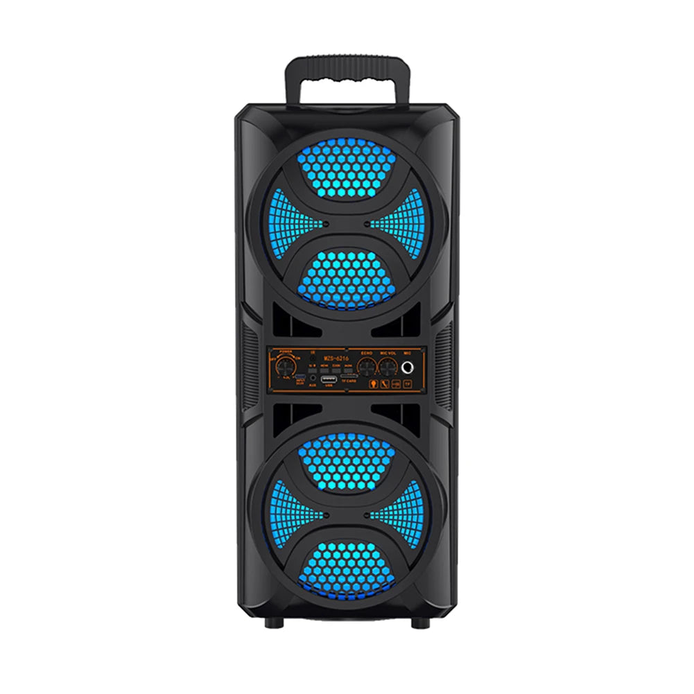 Bluetooth-Compatible Speaker Wireless Stereo Speaker Support USB/TF/AUX/FM/BT/MIC Outdoor Speaker for Home Outdoor Party Gifts