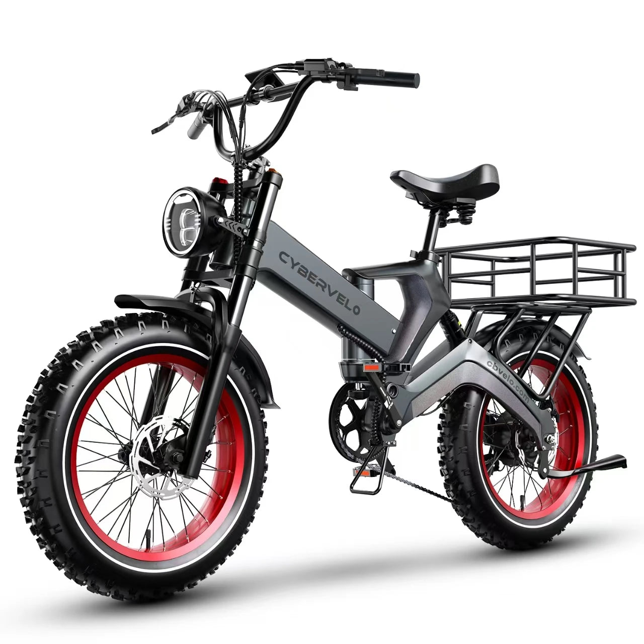 Rear Bike Basket With Large Rear Bike Rack Basket for Bike,Heavy Metal Rear Bicycle Basket Perfect Mount for Electric Bike