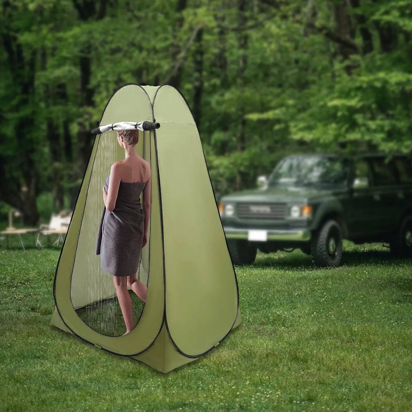 Shower Tent Outdoor Camping Privacy Shelter Portable Toilet Tent for Hiking Spacious Interior Waterproof and Sunproof