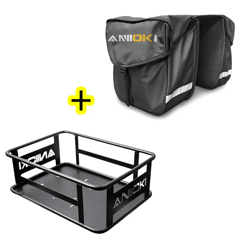 ANIIOKI Accessories Electric Bike Saddle Bag Rear Cargo Basket