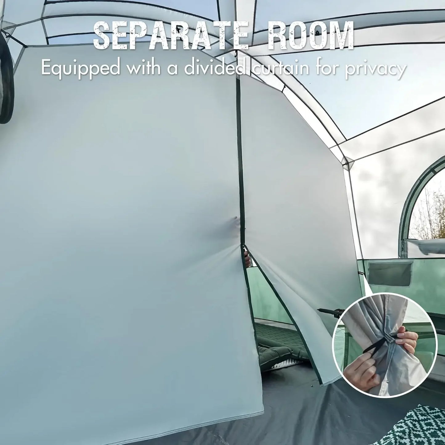 Bestseller8 Person Tents for Camping, Easy Setup Cabin Tent with Large Porch, 2 Room, Waterproof Family Camping Tent for Outdoor